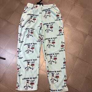 LIFE IS GOOD FLEECE PAJAMA PANTS GRILLING COOKING SIZE MEDIUM